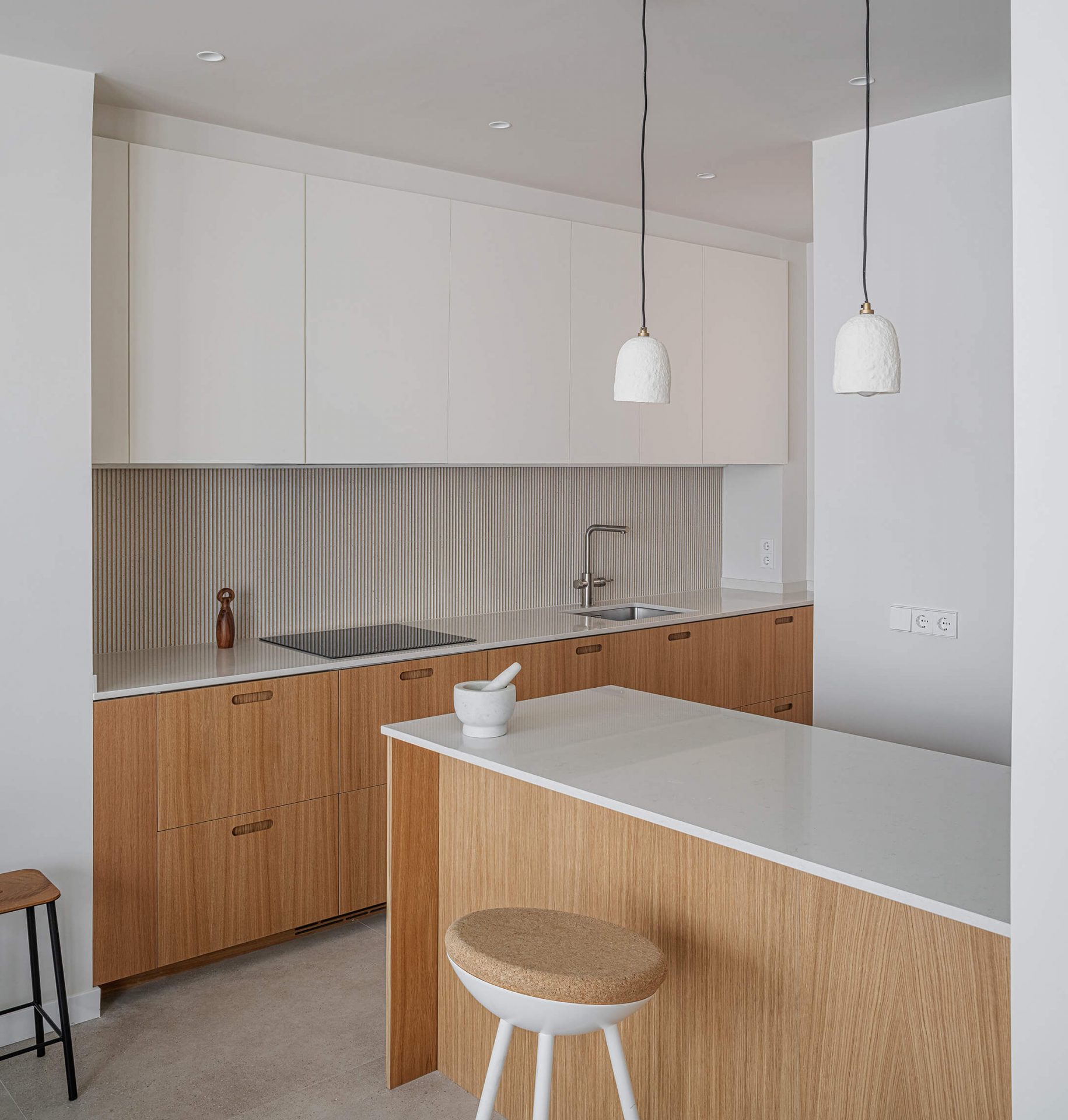 cocina moderna abierta al salón